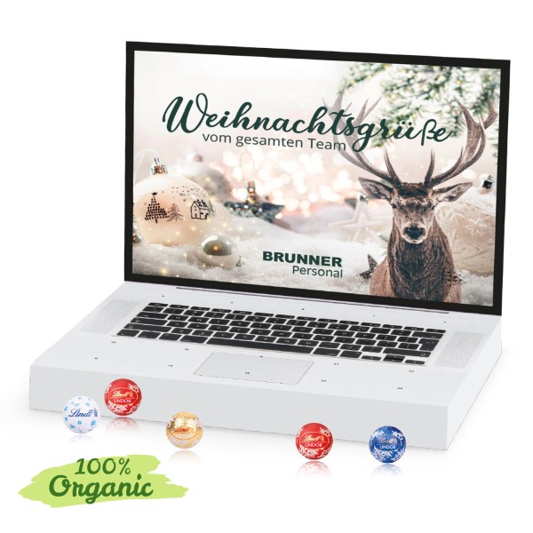 Adventskalender Laptop Organic mit Lindt Minis