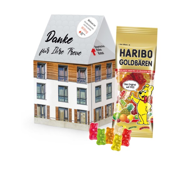 3D Präsent Haus mit Haribo