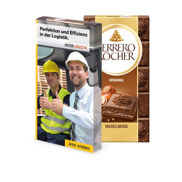 Ferrero Rocher Tafel mit Werbeschuber 