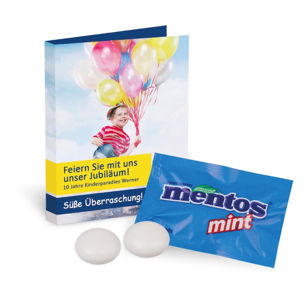 Werbe-Klappkarte mit 1 Mentos Mint 2er