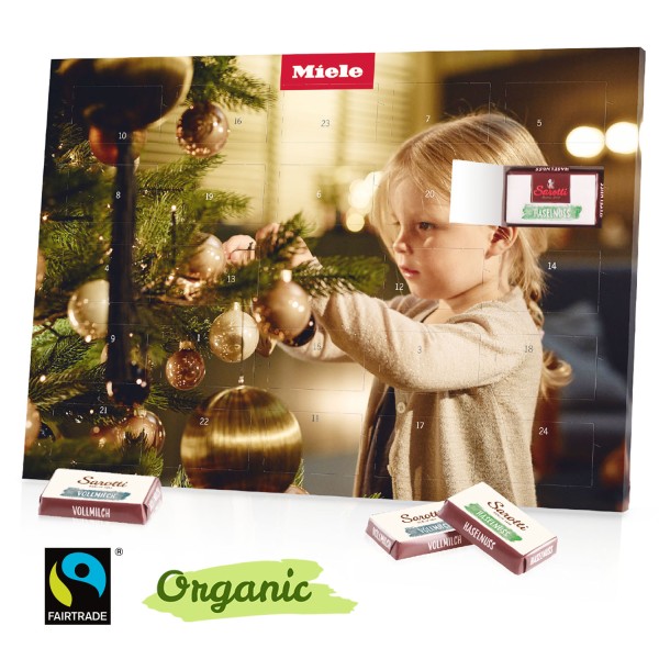 Tisch-Adventskalender mit Sarotti Fairtrade-Kakao, Organic