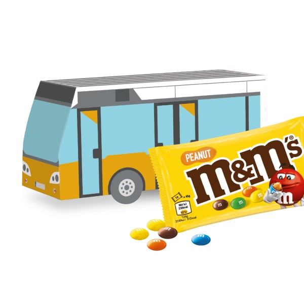 3D Präsent Bus mit M&Ms
